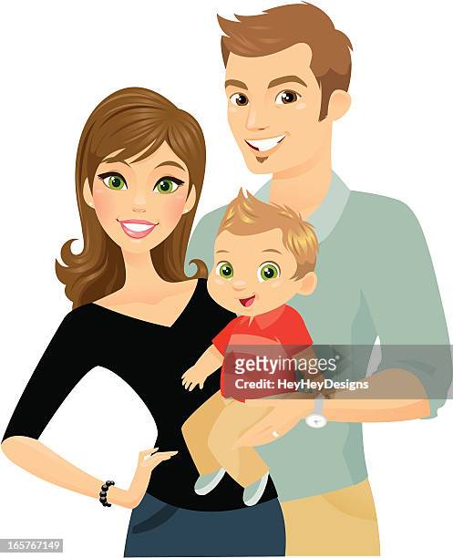 Happy Little Family High-Res Vector Graphic - Getty Images