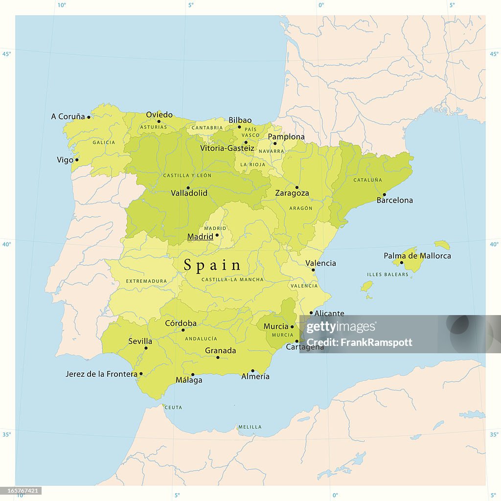 Spain Vector Map