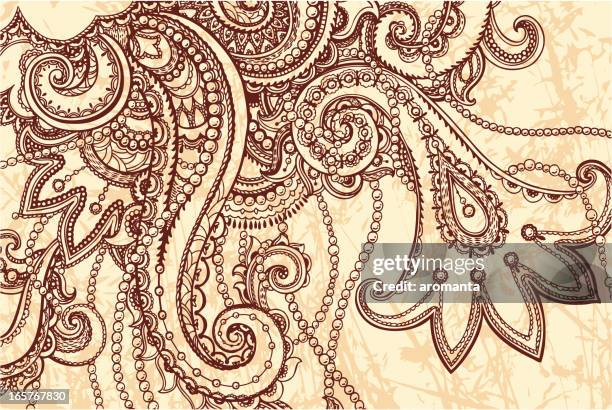 paisley pattern - paisley background stock illustrations