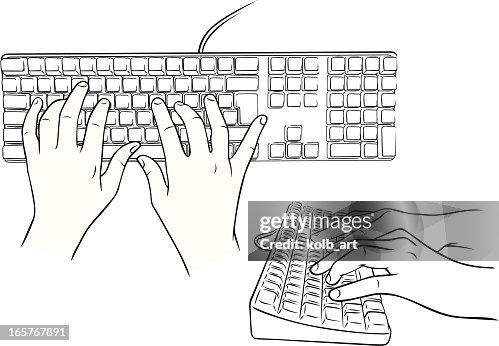 Hands using keyboard Hands using keyboard
