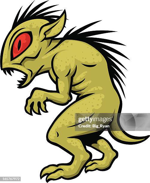 scary chupacabra - monster stock illustrations