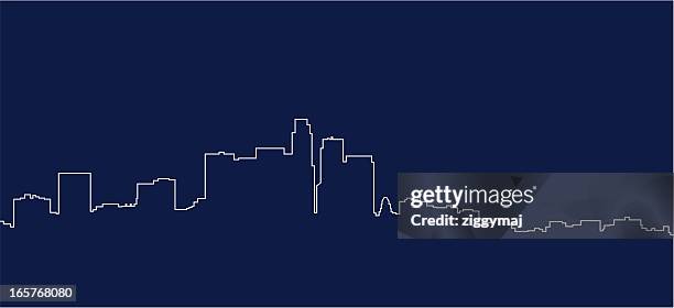 a unique white and blue navy picture of los angeles skyline - city of los angeles stock illustrations