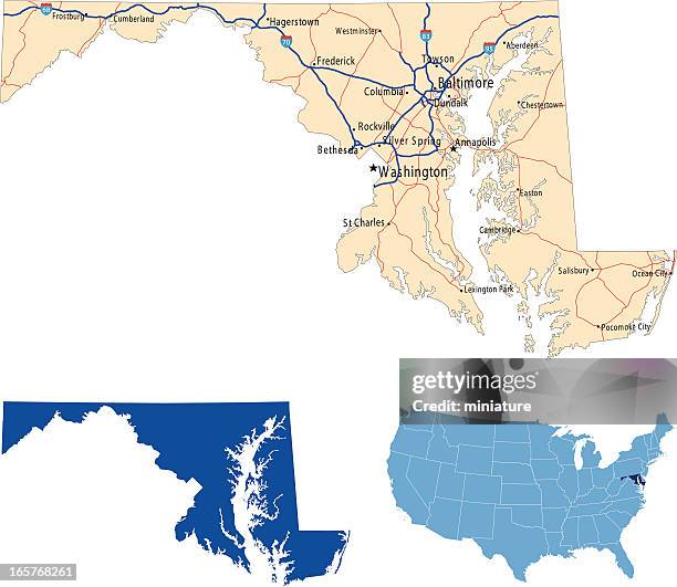Maryland Rd Maryland Highway Map Photos and Premium High Res Pictures - Getty Images