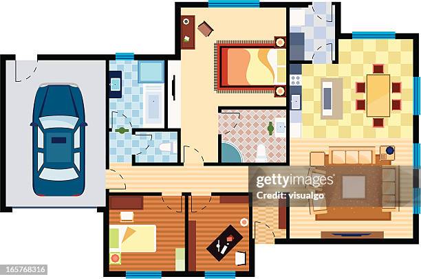 house plan - future kitchen stock illustrations