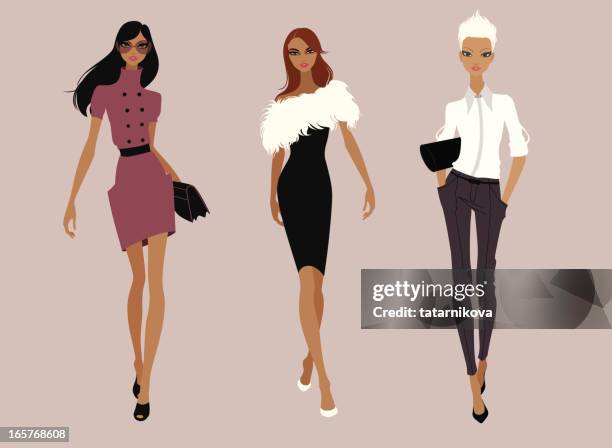 models - fashion model vector stock illustrations