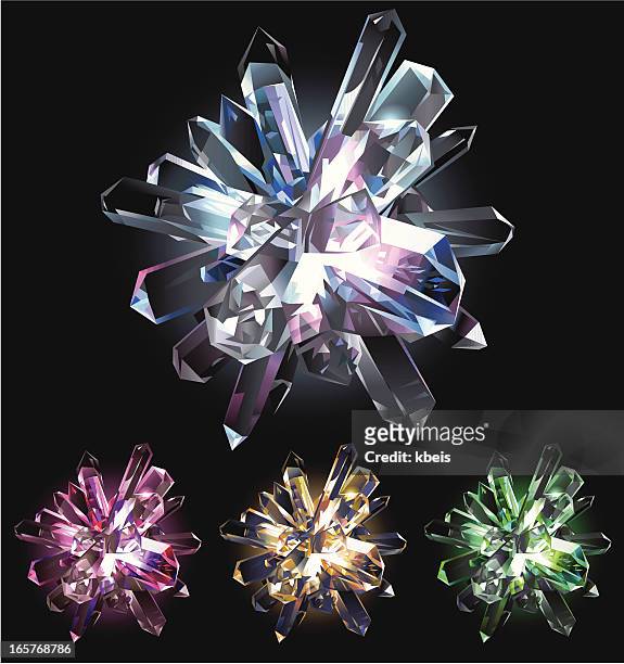 crystal-sterne - kristalle stock-grafiken, -clipart, -cartoons und -symbole