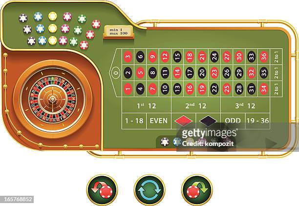 illustrations, cliparts, dessins animés et icônes de roulette européenne interface - roulette