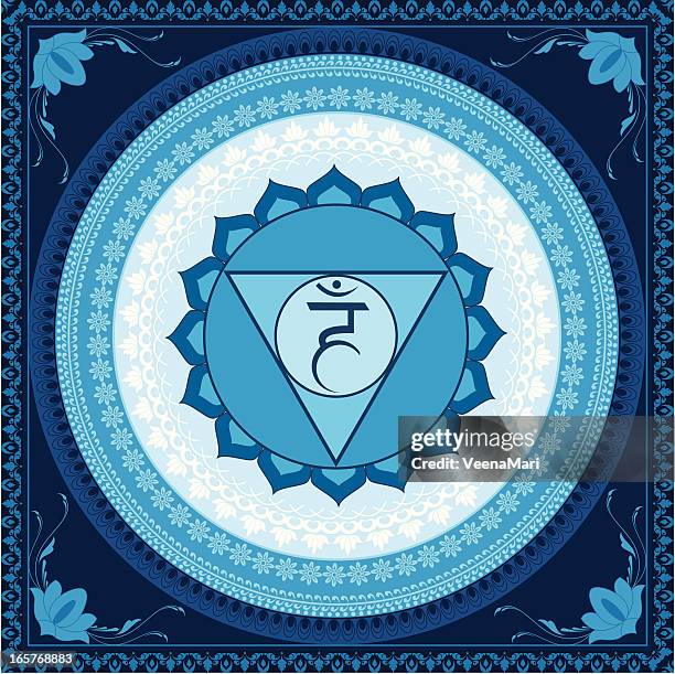 throat chakra. - chakra stock illustrations