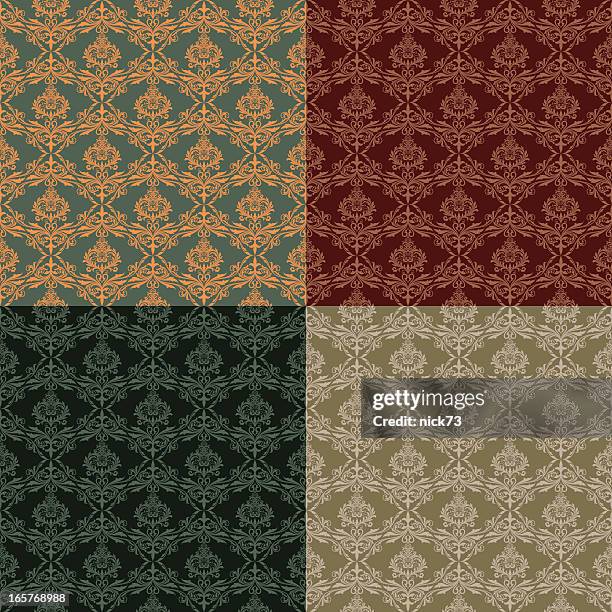 decorative seamless pattern - renaissance texture stock illustrations