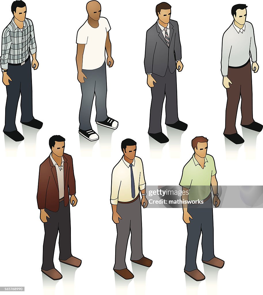 Stock Isometric Men