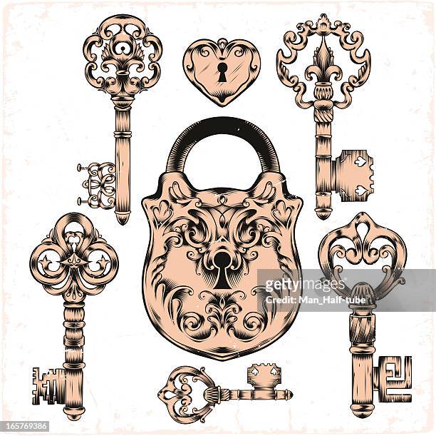 171 Vintage Padlock High Res Vector Graphics - Getty Images