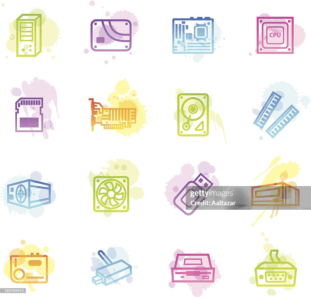 Stains Icons - Computer Components