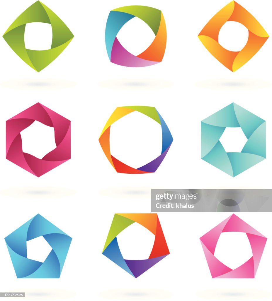 Graphism Symbol Design Elements Striped Symbols 4 High-Res Vector Graphic - Getty Images