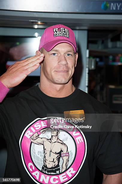 John Cena rings the NYSE Closing Bell at New York Stock Exchange on April 5, 2013 in New York City.