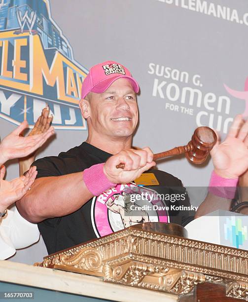 John Cena rings the NYSE Closing Bell at New York Stock Exchange on April 5, 2013 in New York City.