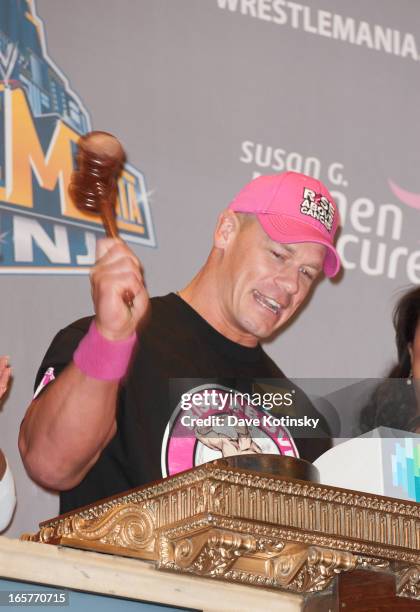 John Cena rings the NYSE Closing Bell at New York Stock Exchange on April 5, 2013 in New York City.