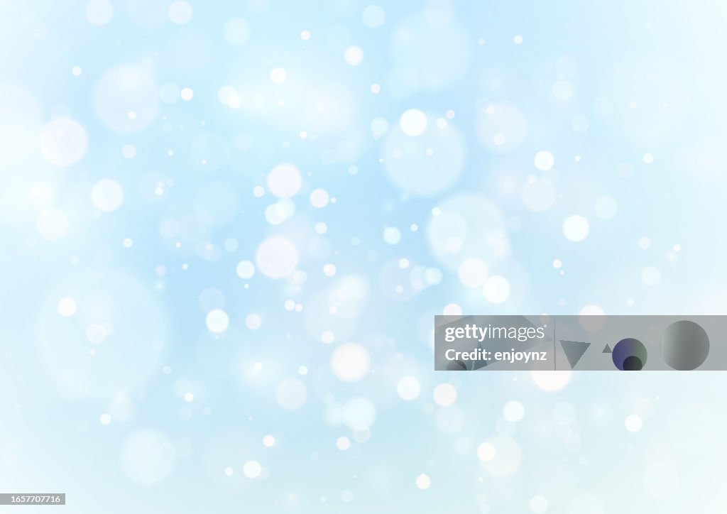 Light Blue Christmas blurry winter snow vector pattern