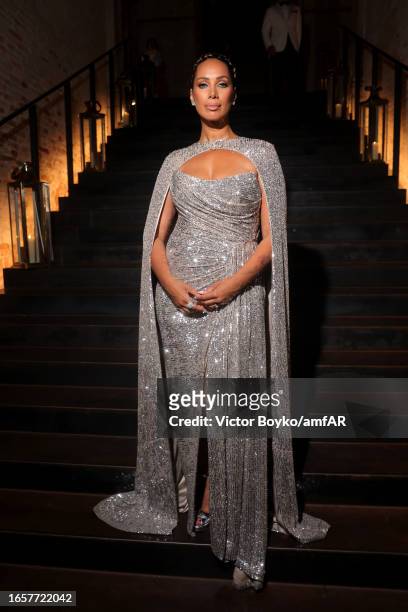Leona Lewis attends the amfAR gala Venezia 2023 presented by Mastercard and Red Sea International Film Festival on September 03, 2023 in Venice,...