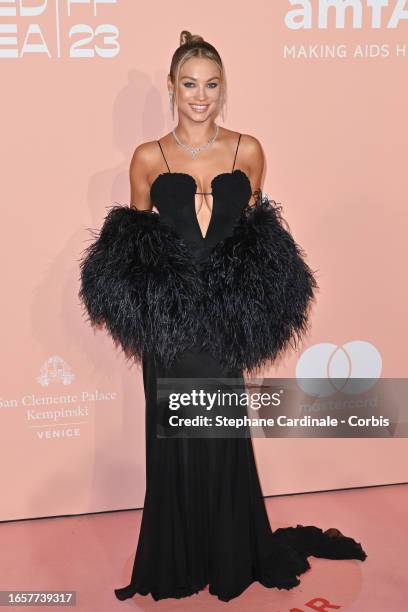 Rose Bertram attends the amfAR Gala Venezia 2023 during the 80th Venice International Film Festival on September 03, 2023 in Venice, Italy.