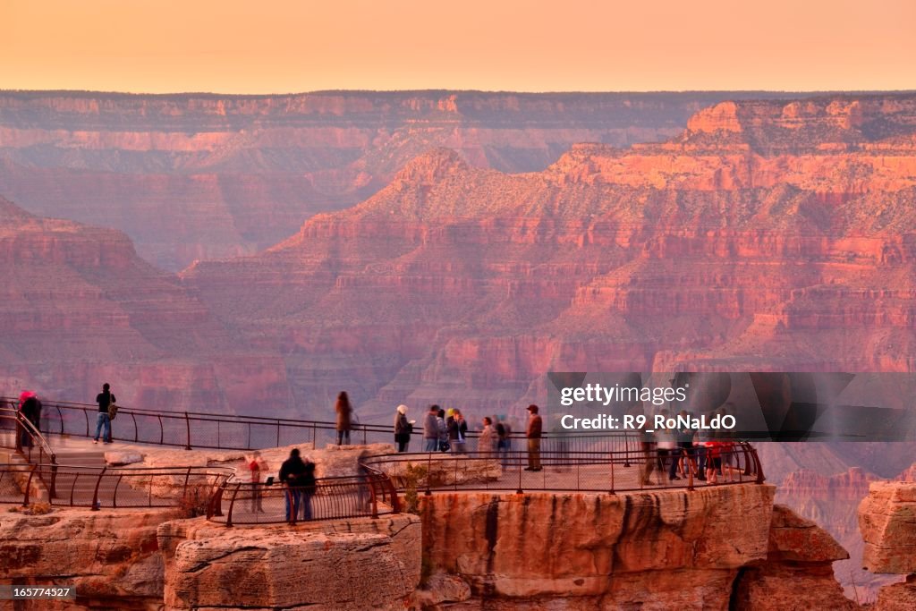 Grand canyon view point Arizona USA at sunset