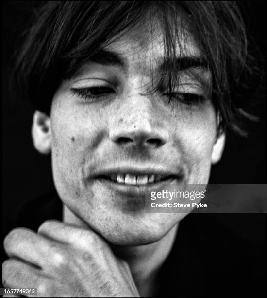 Bassist Alex James of English rock group Blur, photographed in London 1995