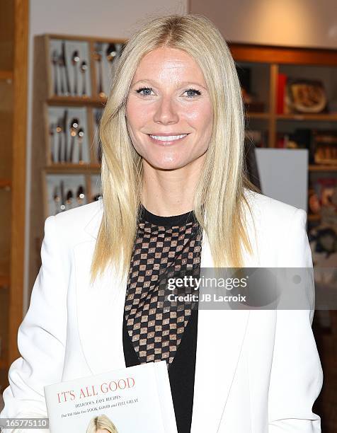 Gwyneth Paltrow Book Signing For "It's All Good: Delicious and Easy Recipes That Will Make You Look Good And Feel Great" signs copies of her new book...