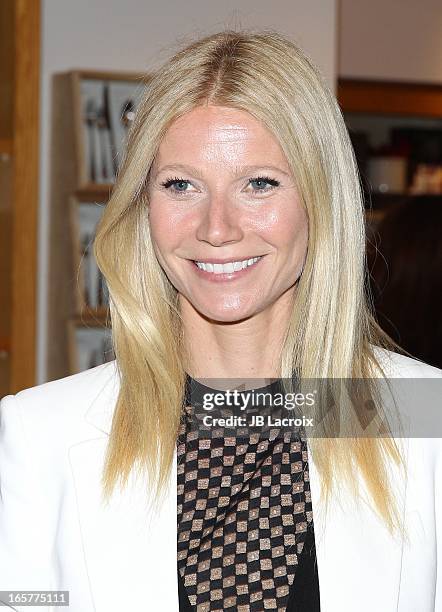 Gwyneth Paltrow Book Signing For "It's All Good: Delicious and Easy Recipes That Will Make You Look Good And Feel Great" signs copies of her new book...