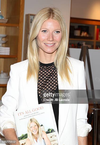 Gwyneth Paltrow Book Signing For "It's All Good: Delicious and Easy Recipes That Will Make You Look Good And Feel Great" signs copies of her new book...