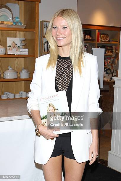 Gwyneth Paltrow Book Signing For "It's All Good: Delicious and Easy Recipes That Will Make You Look Good And Feel Great" signs copies of her new book...