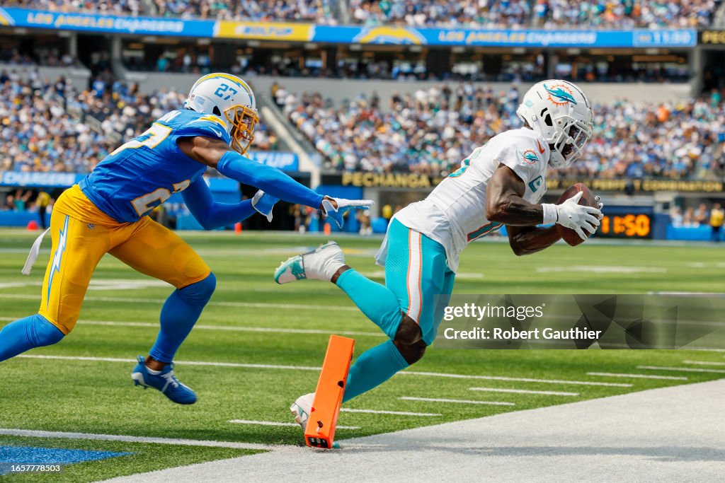 LA Chargers and Miami Dolphins at Sofi Stadium.