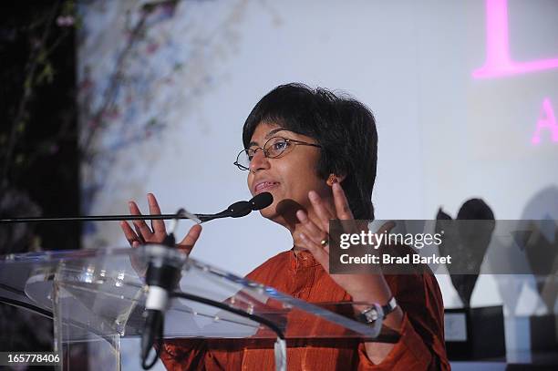 Co-Founder of Prajwala Sunitha Krishnan attends 2013 DVF Awards at United Nations on April 5, 2013 in New York City.