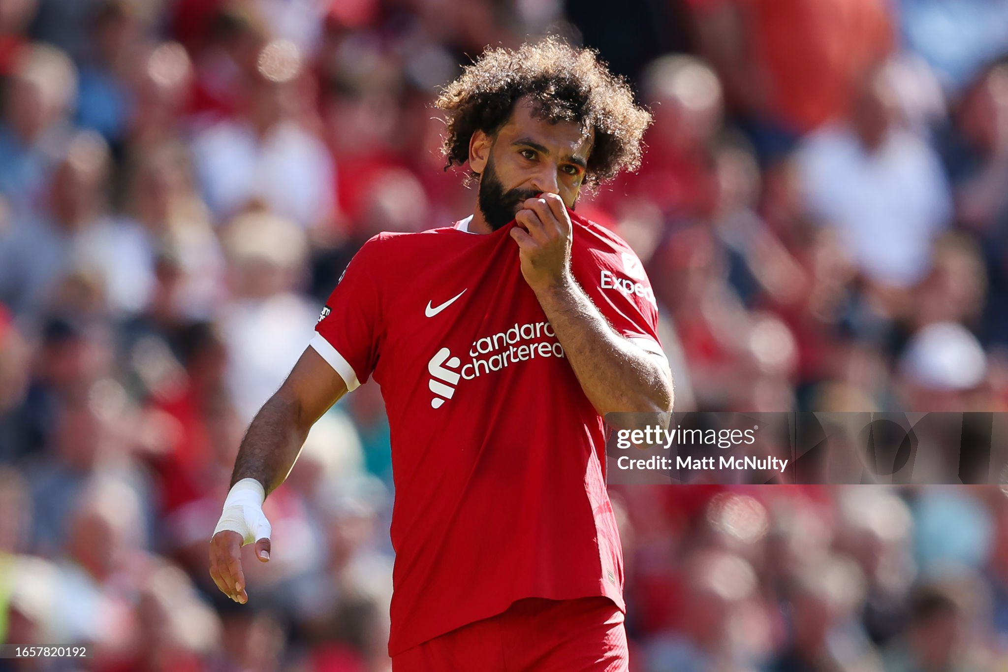Liverpool forward Mo Salah expected to stay at club for now