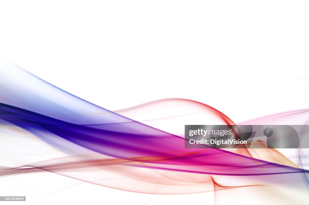 Graduado silky fumo de azuis e laranja a cor de rosa