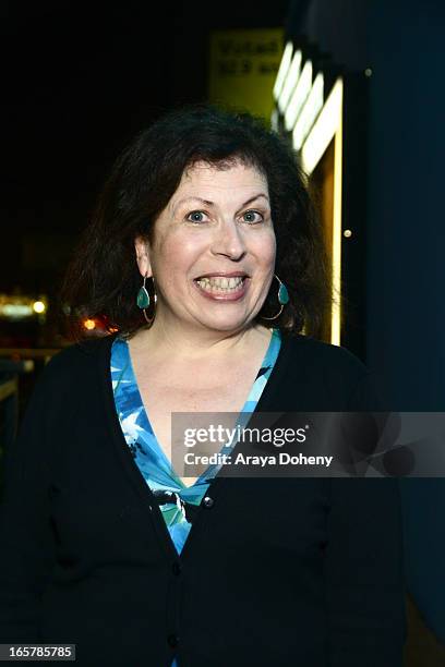 Winnie Holzman attends the opening night of "Assisted Living" at The Odyssey Theatre on April 5, 2013 in Los Angeles, California.