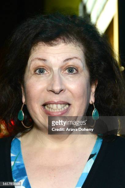 Winnie Holzman attends the opening night of "Assisted Living" at The Odyssey Theatre on April 5, 2013 in Los Angeles, California.