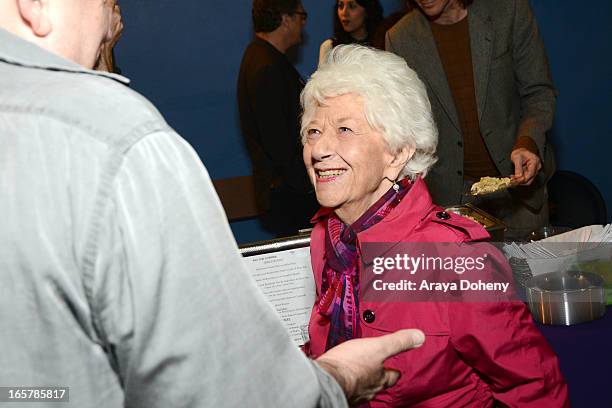Charlotte Rae attends the opening night of "Assisted Living" at The Odyssey Theatre on April 5, 2013 in Los Angeles, California.