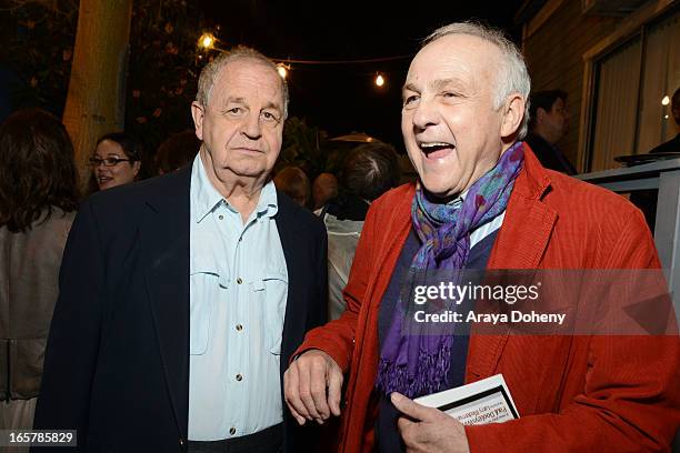 Paul Dooley and Lawrence Pressman attend the opening night of "Assisted Living" at The Odyssey Theatre on April 5, 2013 in Los Angeles, California.