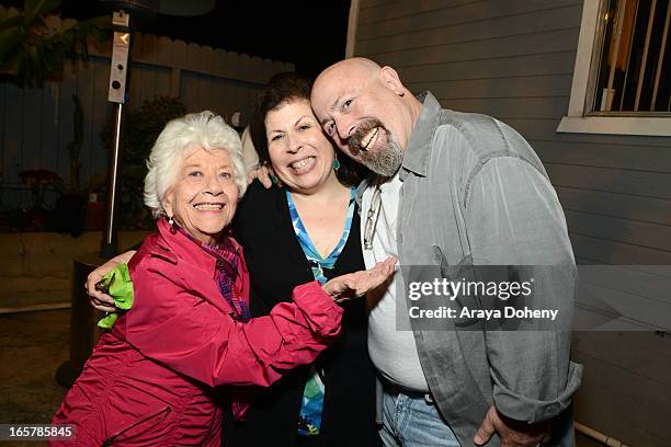 Charlotte Rae and Winnie Holzman attend the opening night of "Assisted Living" at The Odyssey Theatre on April 5, 2013 in Los Angeles, California.