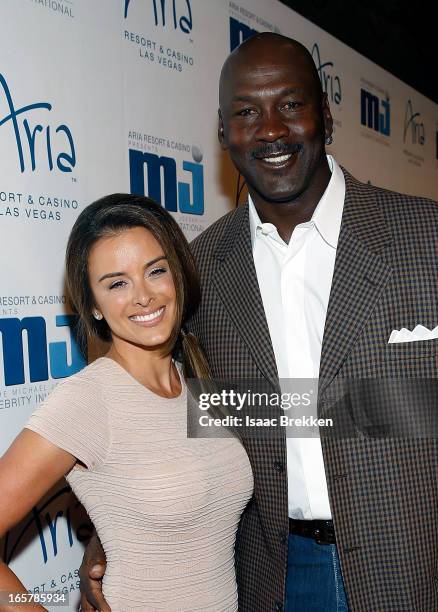 Charlotte Bobcats owner Michael Jordan and fiancee Yvette Prieto arrive at the 12th Annual Michael Jordan Celebrity Invitational Gala At ARIA Resort...