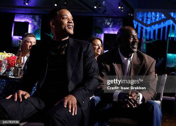 Actor Will Smith and Charlotte Bobcats owner Michael Jordan attend the 12th Annual Michael Jordan Celebrity Invitational Gala At ARIA Resort & Casino...