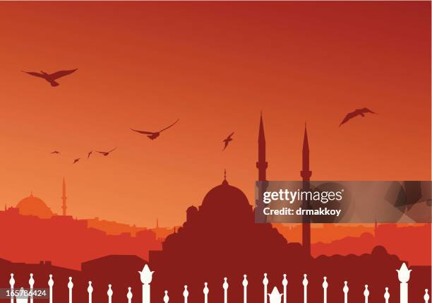 i̇stanbul - istanbul mosque stock illustrations
