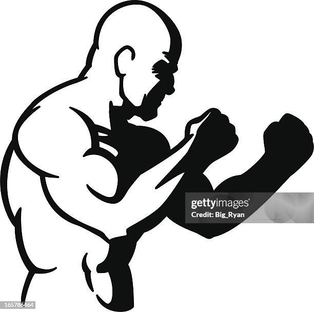 fighter - combat sport stock illustrations