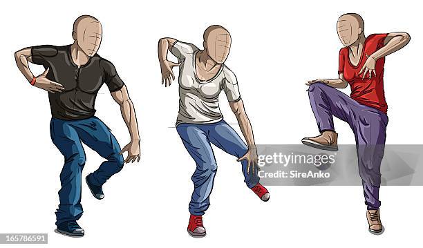 dancers - man dancing alone stock illustrations