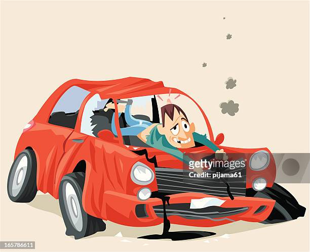 608 Cartoon Car Crash Photos and Premium High Res Pictures - Getty Images