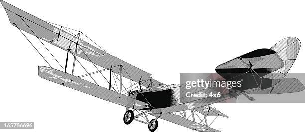 segelflugzeug flugzeug illustrationen - kitty hawk stock-grafiken, -clipart, -cartoons und -symbole