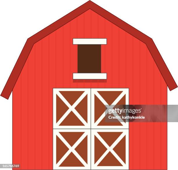 red barn - red barn stock illustrations