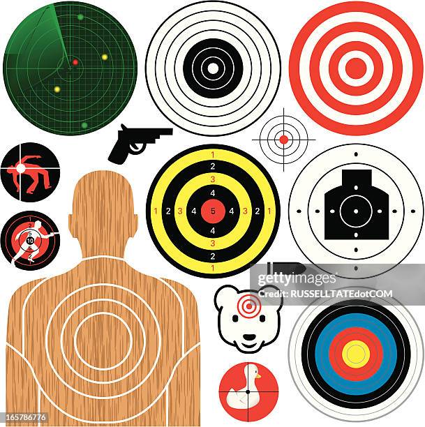illustrations, cliparts, dessins animés et icônes de tournez à droite sur cible - cible militaire