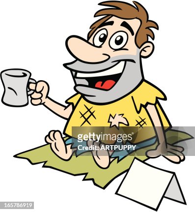 Cartoon Homeless Man High-Res Vector Graphic - Getty Images