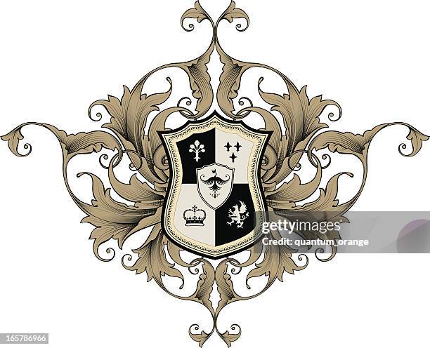 coat of arms - wappen stock-grafiken, -clipart, -cartoons und -symbole