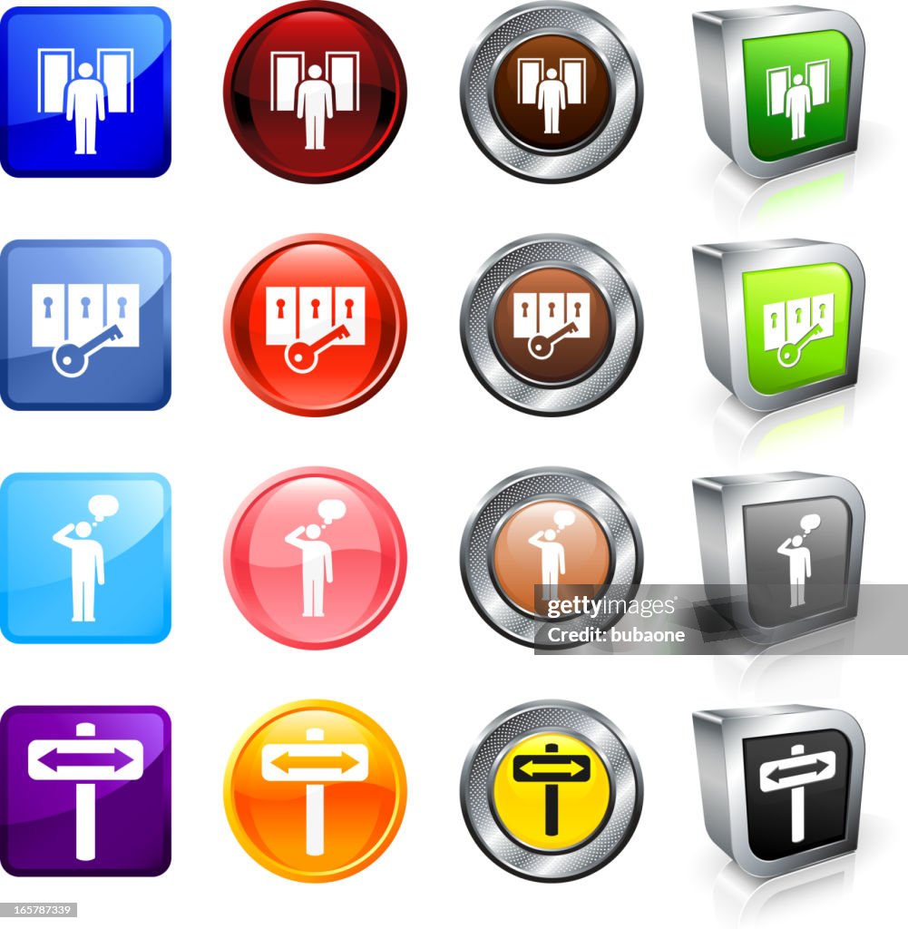 Decider Button Important Decision Royalty Free Vector Button Set High-Res Vector ...